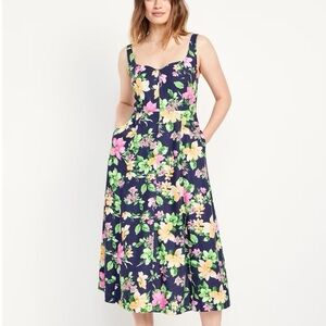 Old Navy Pink and Yellow Sweetheart Sundress